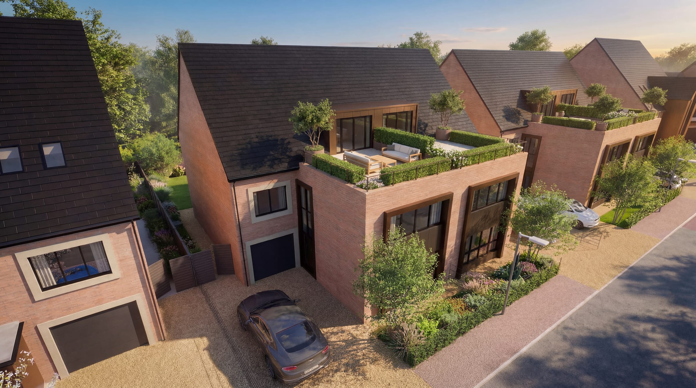 The Chillingham — three-bedroom semi-detached home with a planted roof terrace