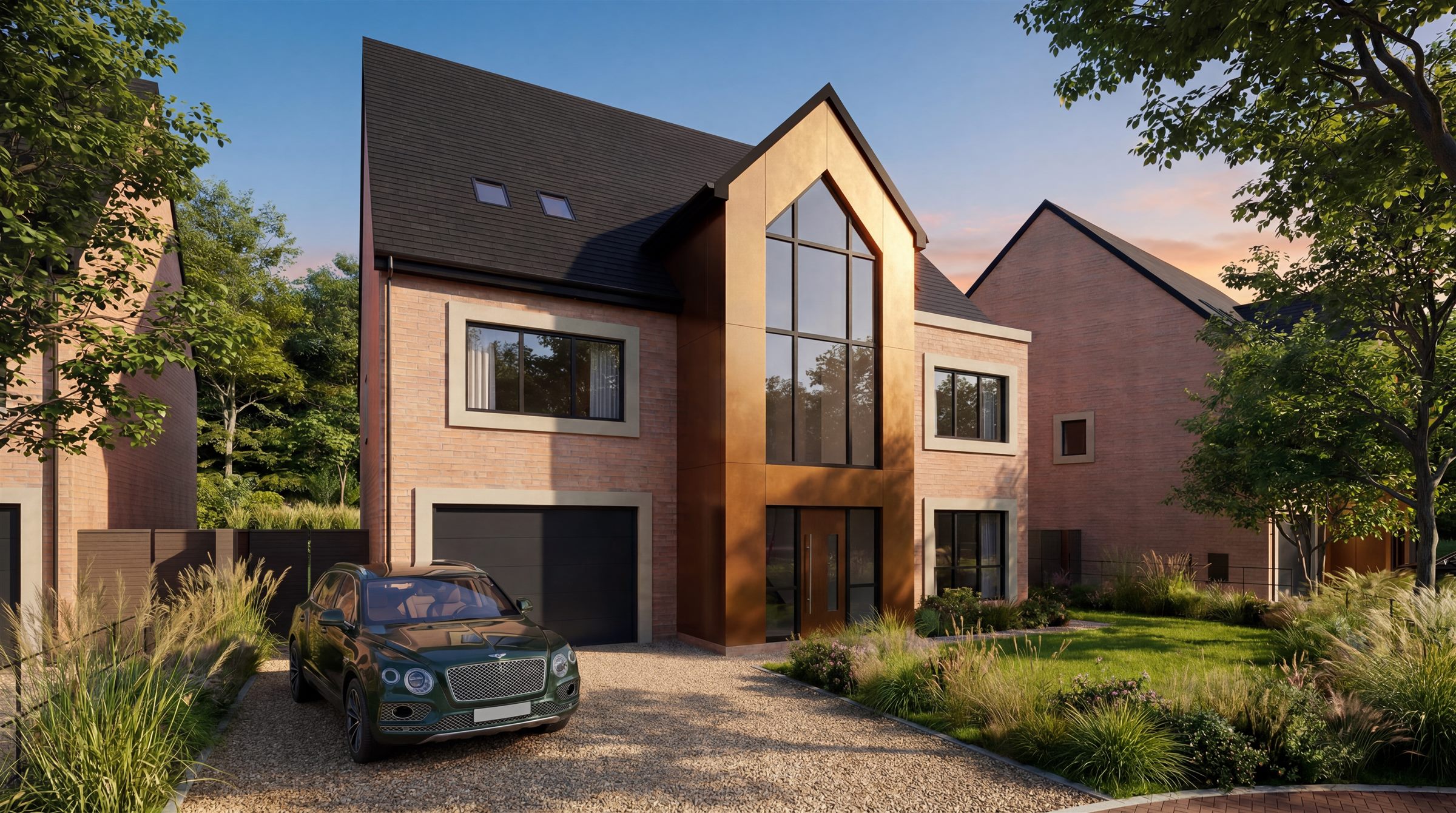 The Warkworth — five-bedroom detached home with bronze-clad glazing